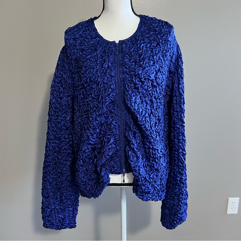 Joseph Ribkoff Crinkle Zip-Up Jacket, New without Tags